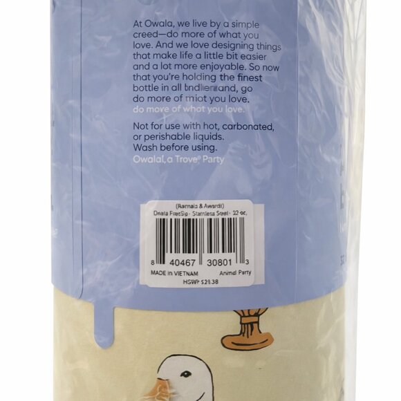 Owala FreeSip 32oz “Animal Party” Urban Outfitters Exclusive – Sold Out NWT - Picture 4 of 4